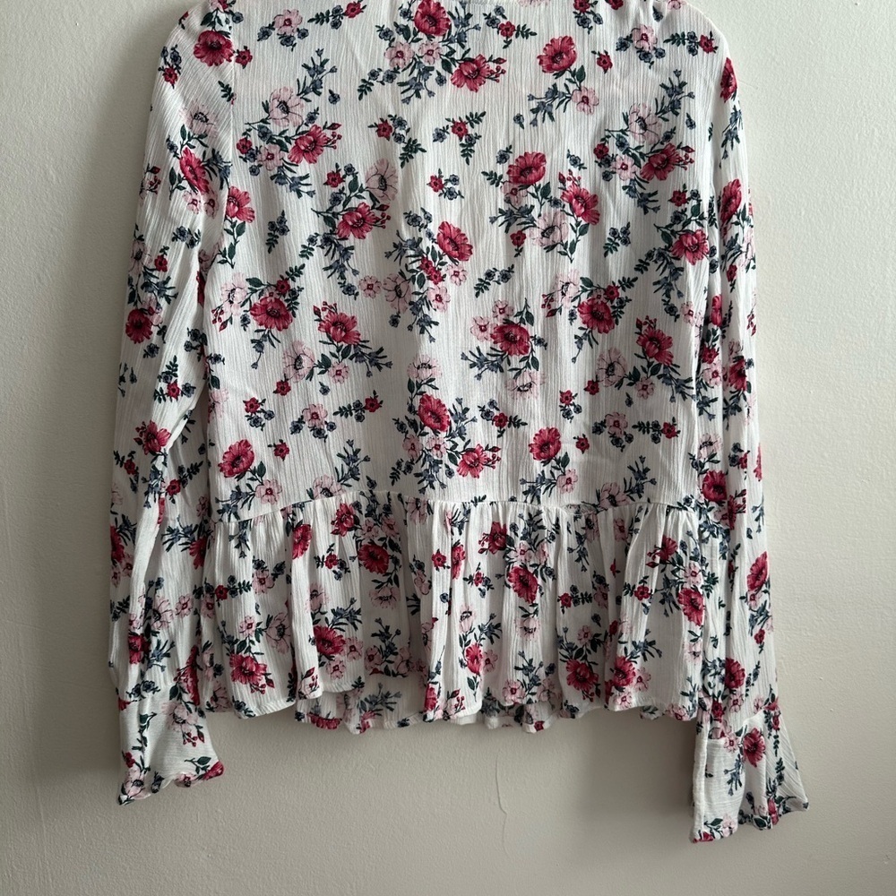 H&M Floral Blouse - Red and White - Picture 4 of 4